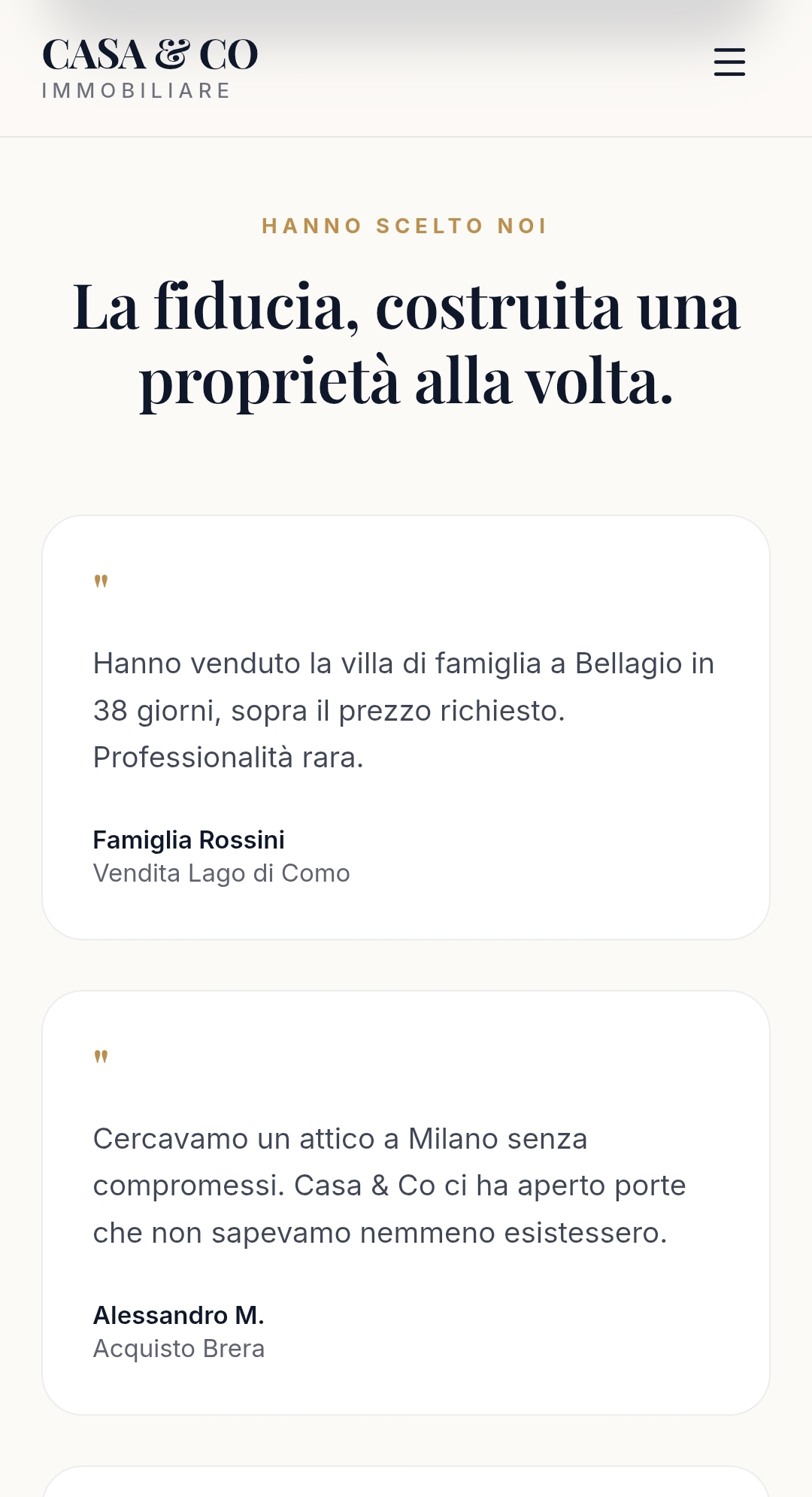 Casa & Co Immobiliare — Testimonianze clienti