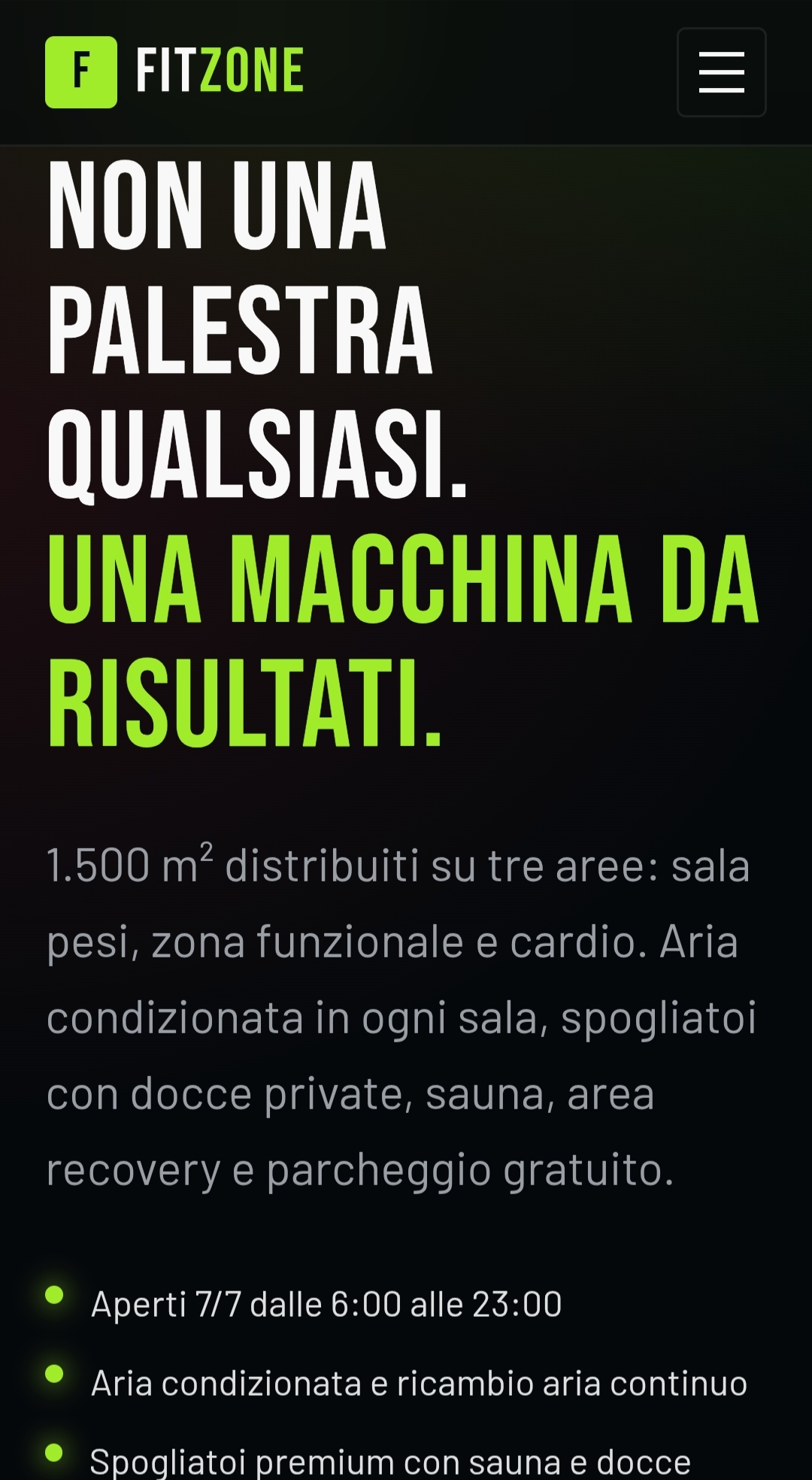 FitZone Palestra — La struttura