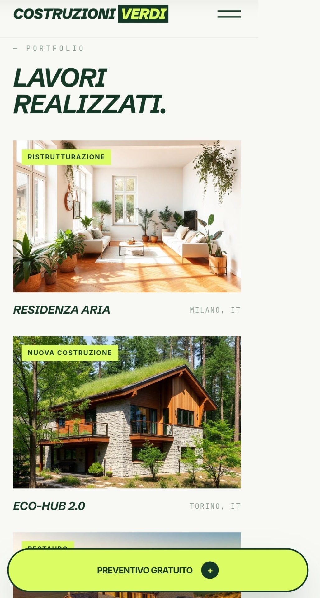 Costruzioni Verdi — Portfolio lavori realizzati